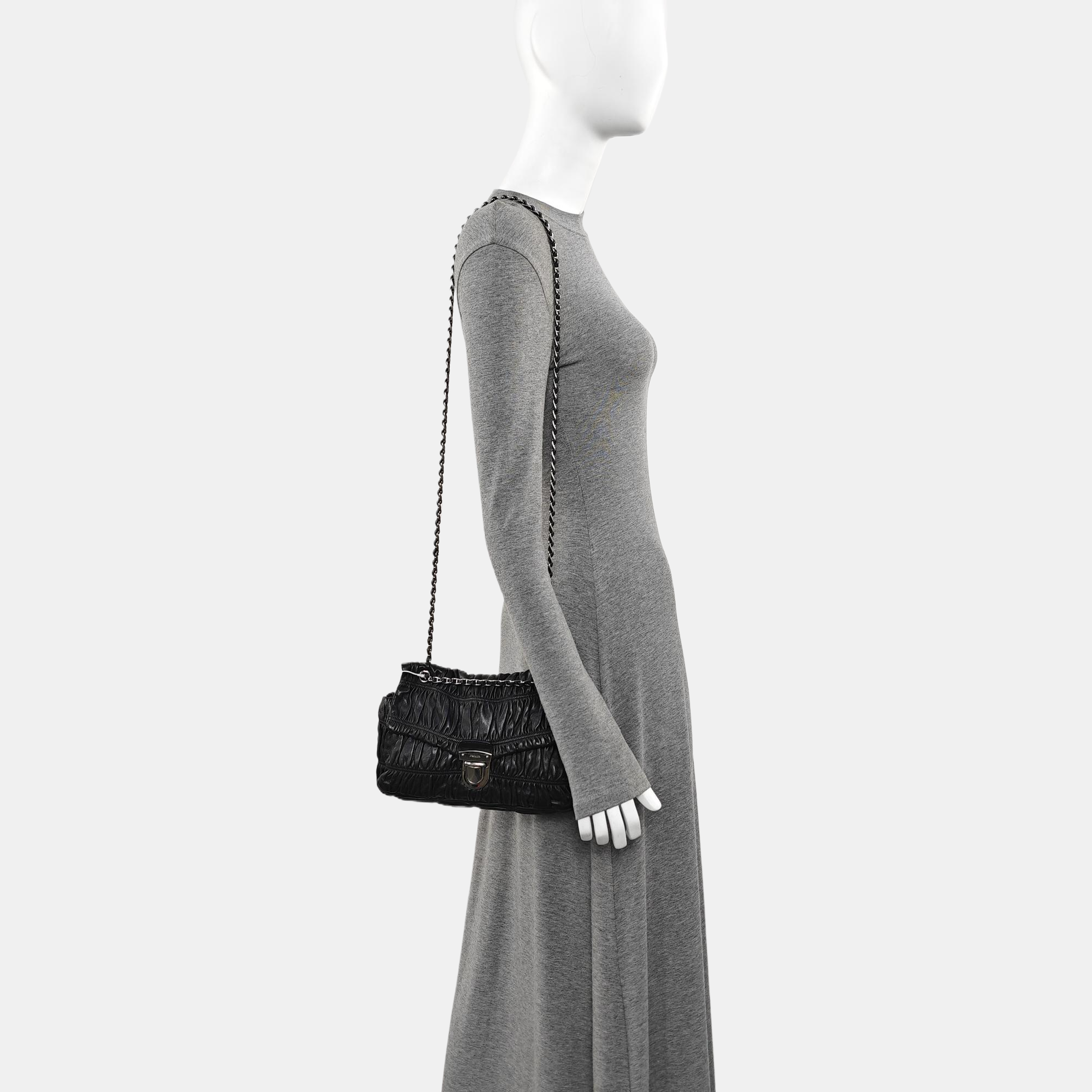 Lambskin Crossbody Bag Black