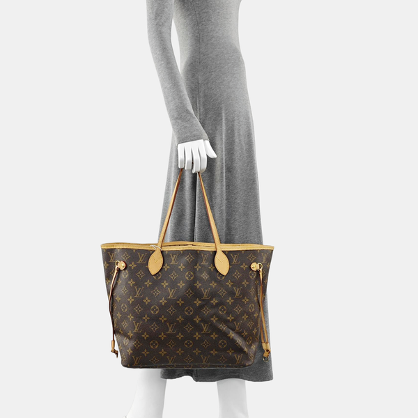 NEVERFULL MM Monogram Coated Canvas Brown