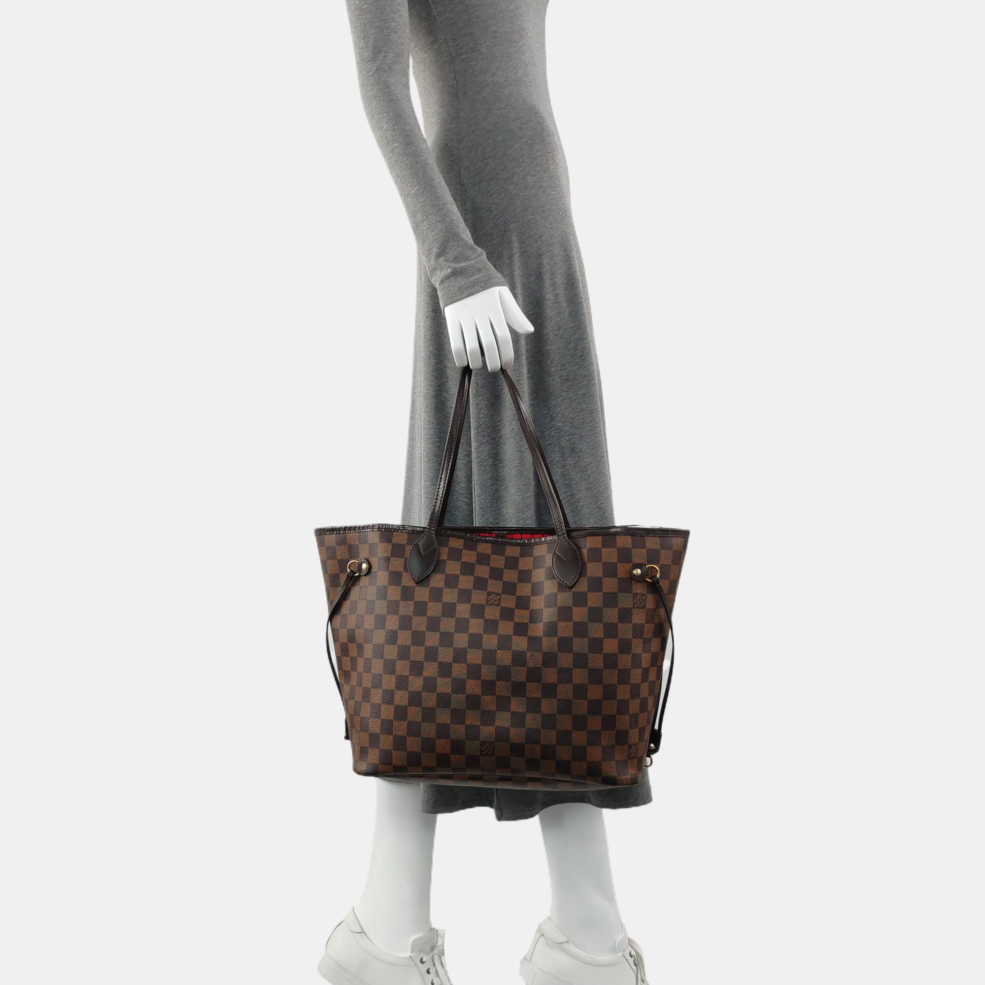 NEVERFULL MM Damier Ebene Coated Canvas Brown