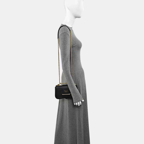 Sidonie Saffiano Calfskin Black