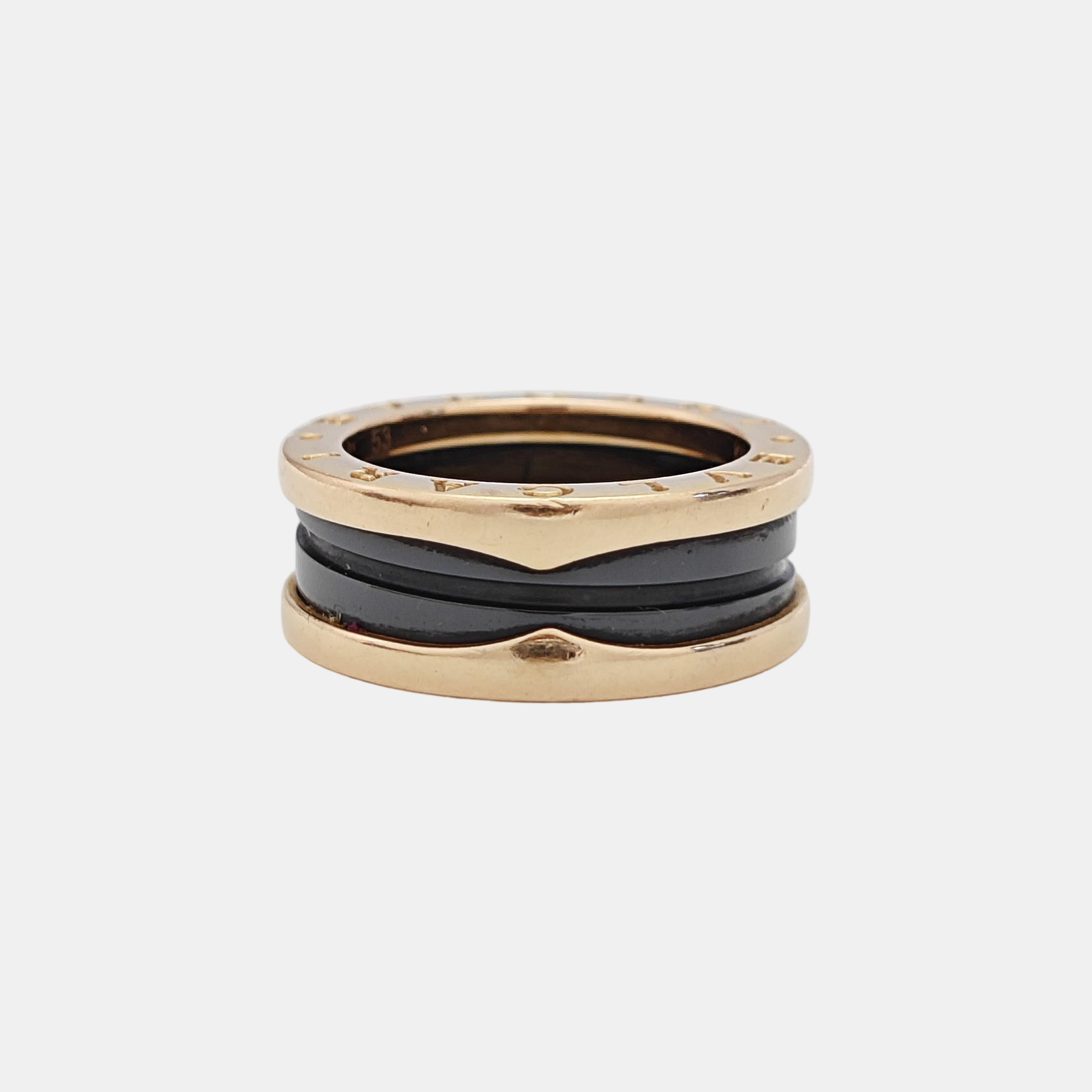 B.ZERO1 18k Rose Gold Ring EU 53