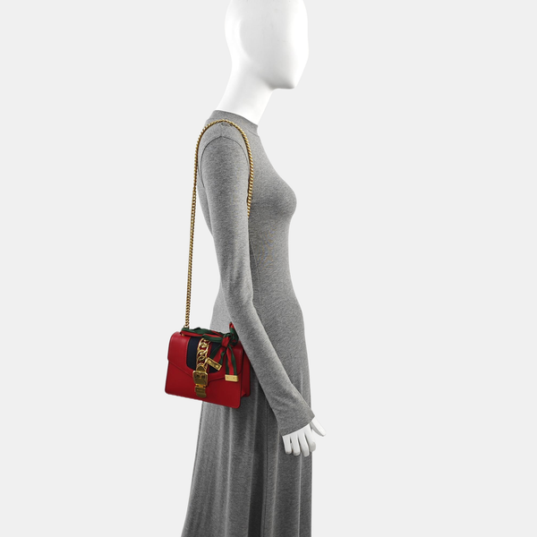 Sylvie Mini Calfskin Red