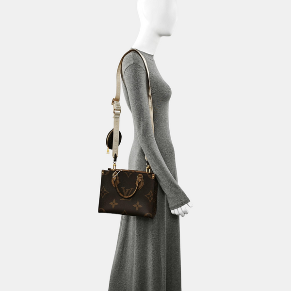 ONTHEGO PM Monogram Coated Canvas Brown