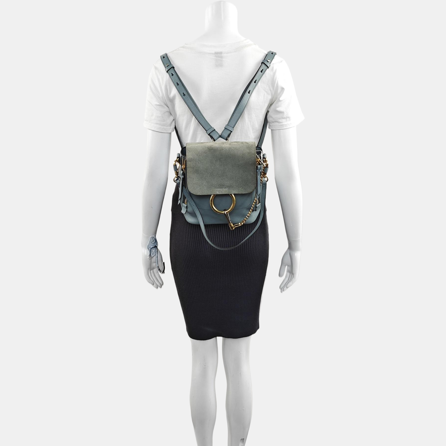 Faye Small Calfskin Blue