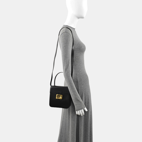 Leather Shoulder Bag Black