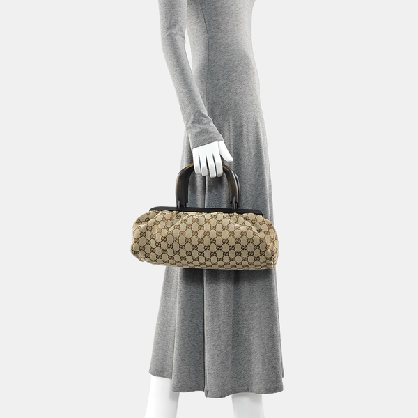 Monogram Canvas Tote Bag Beige