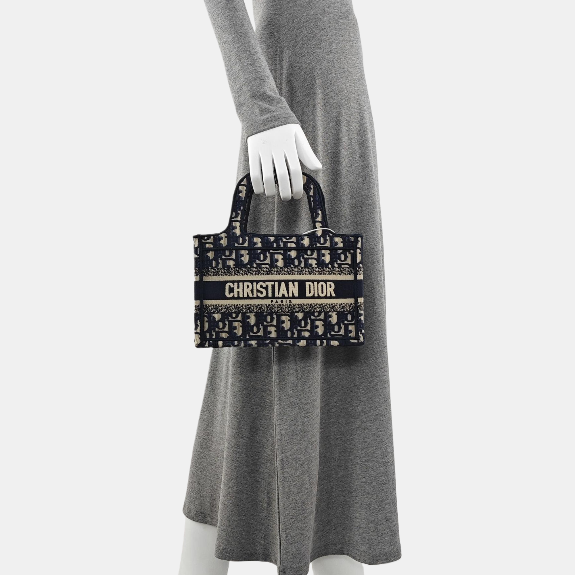 Authenticated pre-owned  Book Tote Mini Oblique Canvas Blue - Tote Bag at Looply
