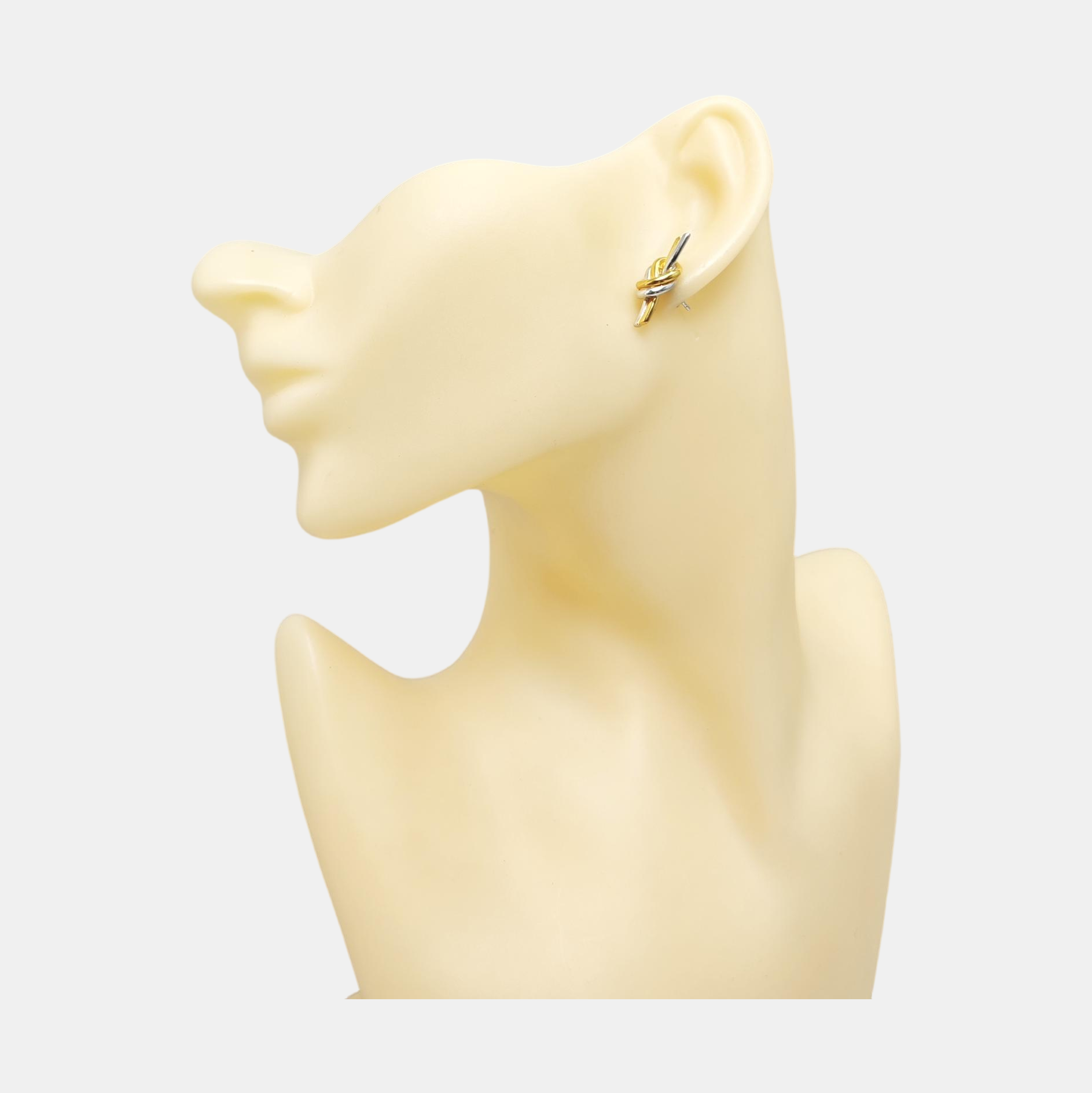 KNOT Brass Gold Stud Earrings
