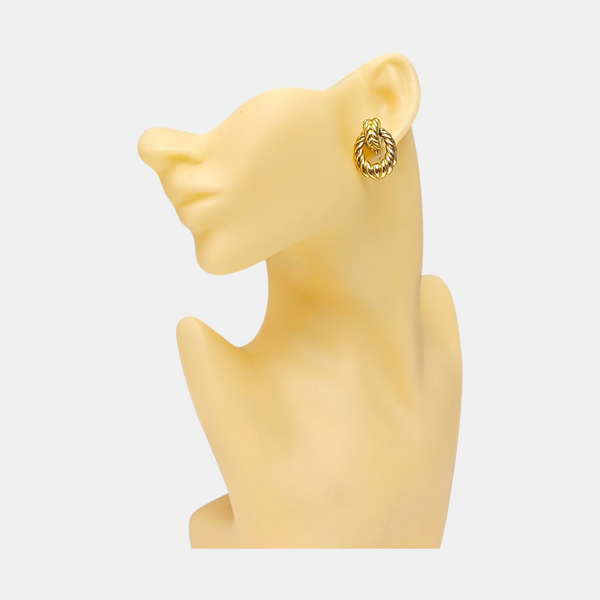 Metal Gold Clip On Earrings