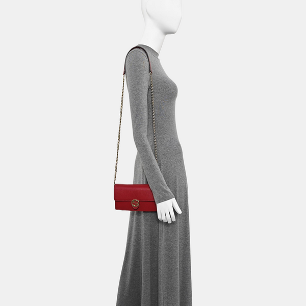 Calfskin Shoulder Bag Red