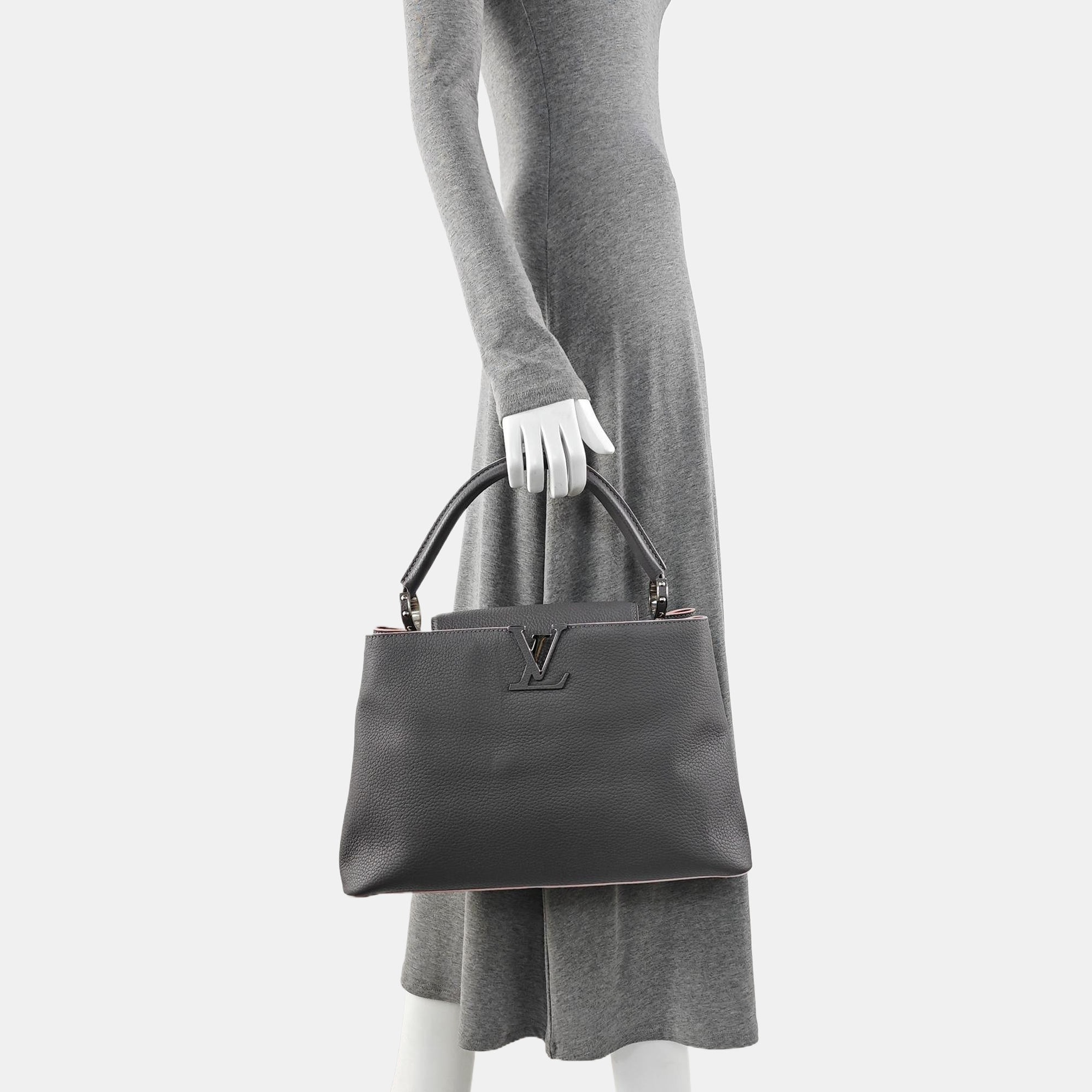 CAPUCINES GM Calfskin Gray