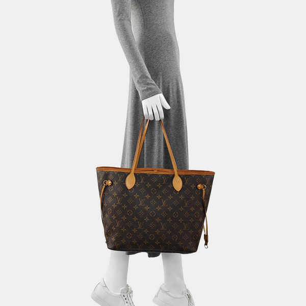 NEVERFULL MM Monogram Coated Canvas Brown