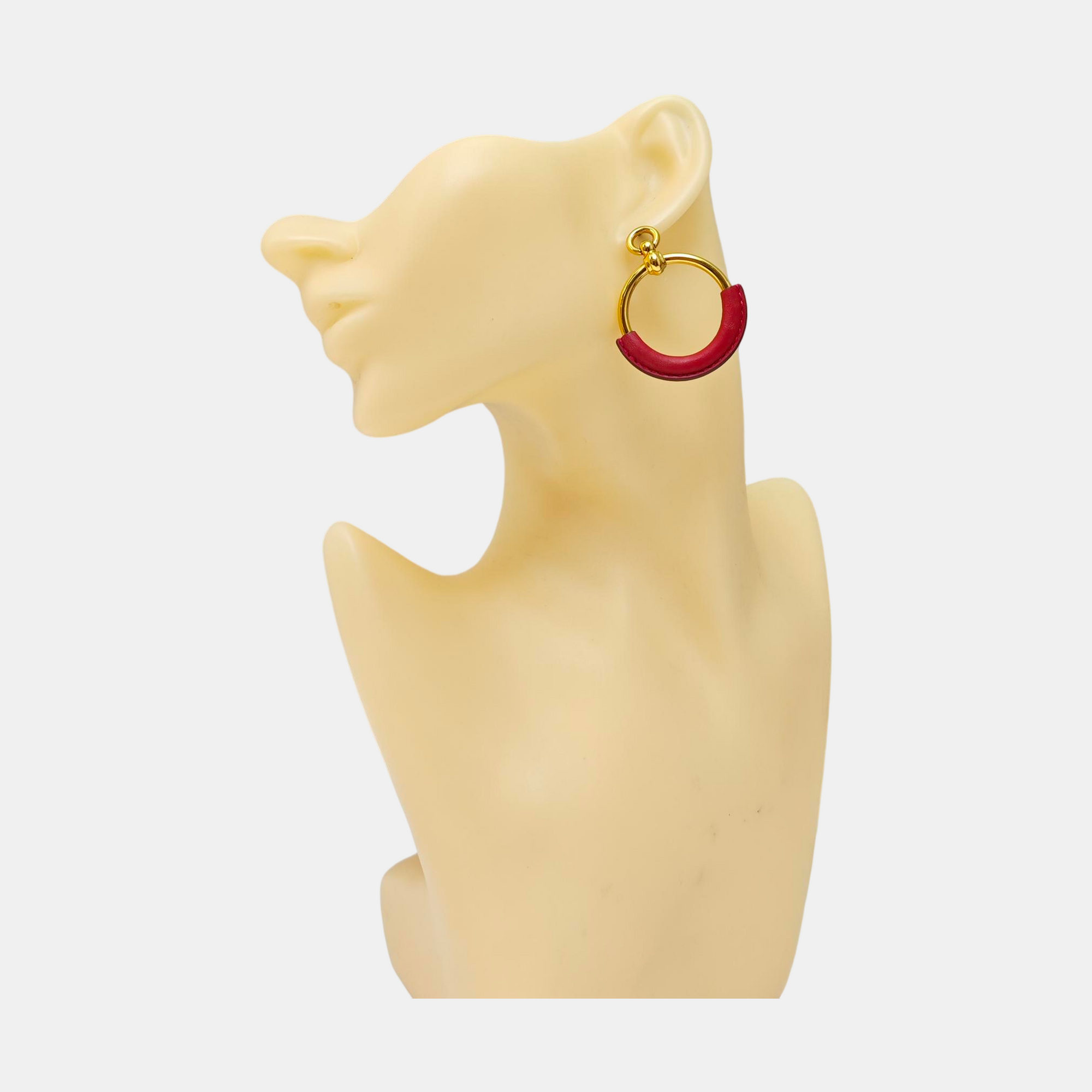 Loop Metal Gold Stud Earrings