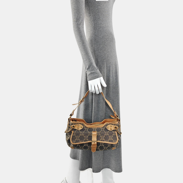 Canvas Top Handle Bag Blue