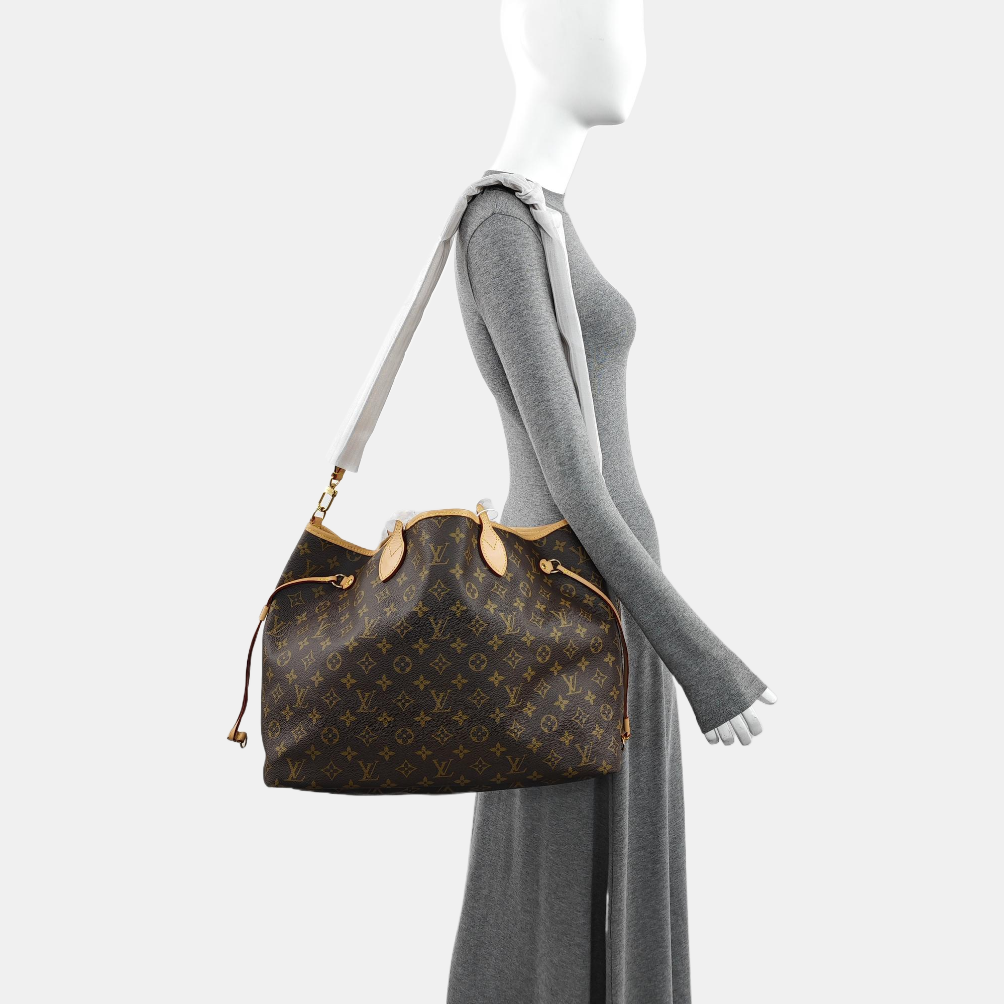 NEVERFULL INSIDE OUT GM Monogram Coated Canvas Brown