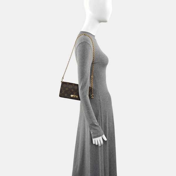 Lily Monogram Coated Canvas Brown