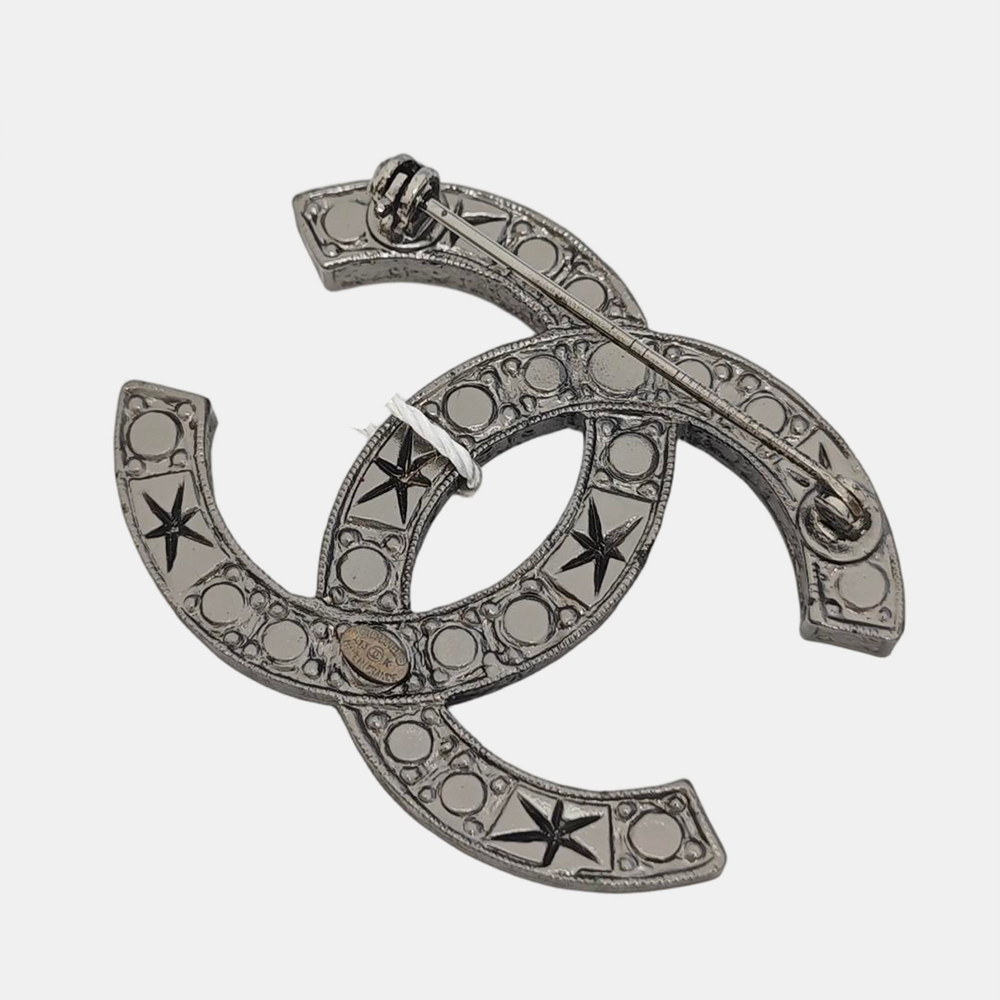 Metal Black Brooch