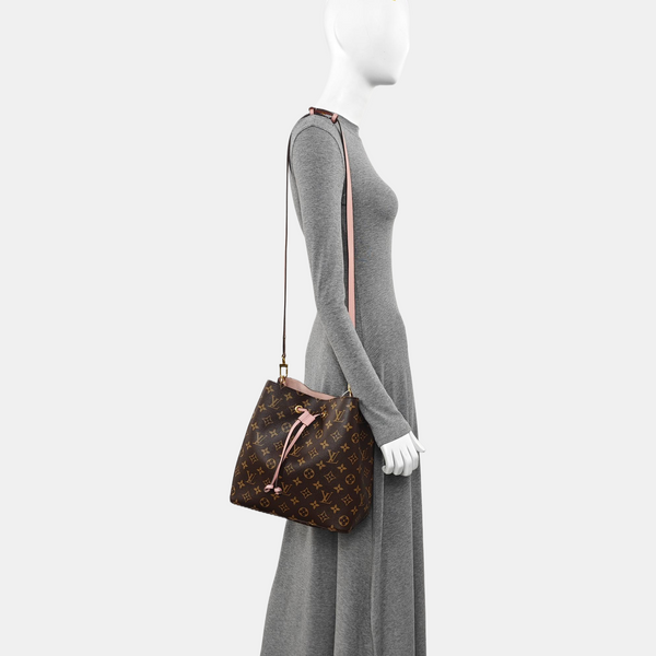 NÉONOÉ MM Monogram Coated Canvas Brown