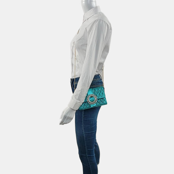 Matelassé Quilted Lambskin Blue