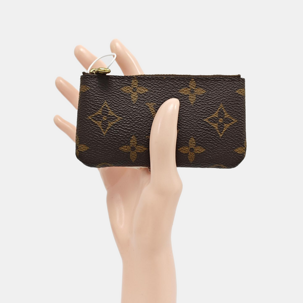 Monogram Coated Canvas Key Pouch Brown