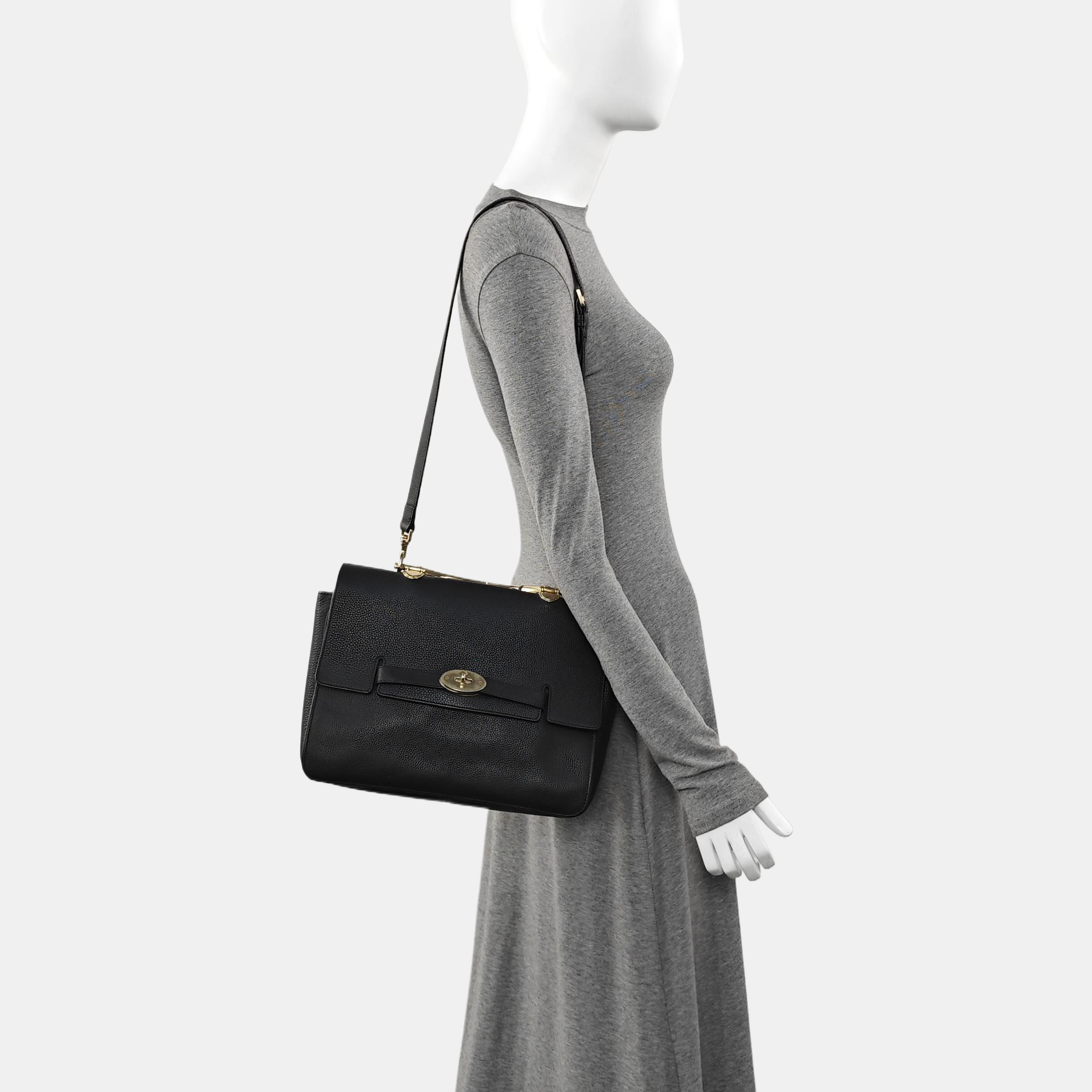 Calfskin Shoulder Bag Black