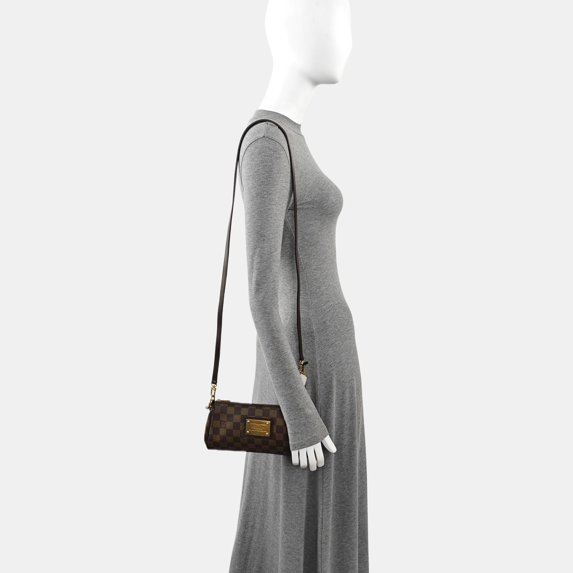 EVA Damier Ebene Coated Canvas Brown