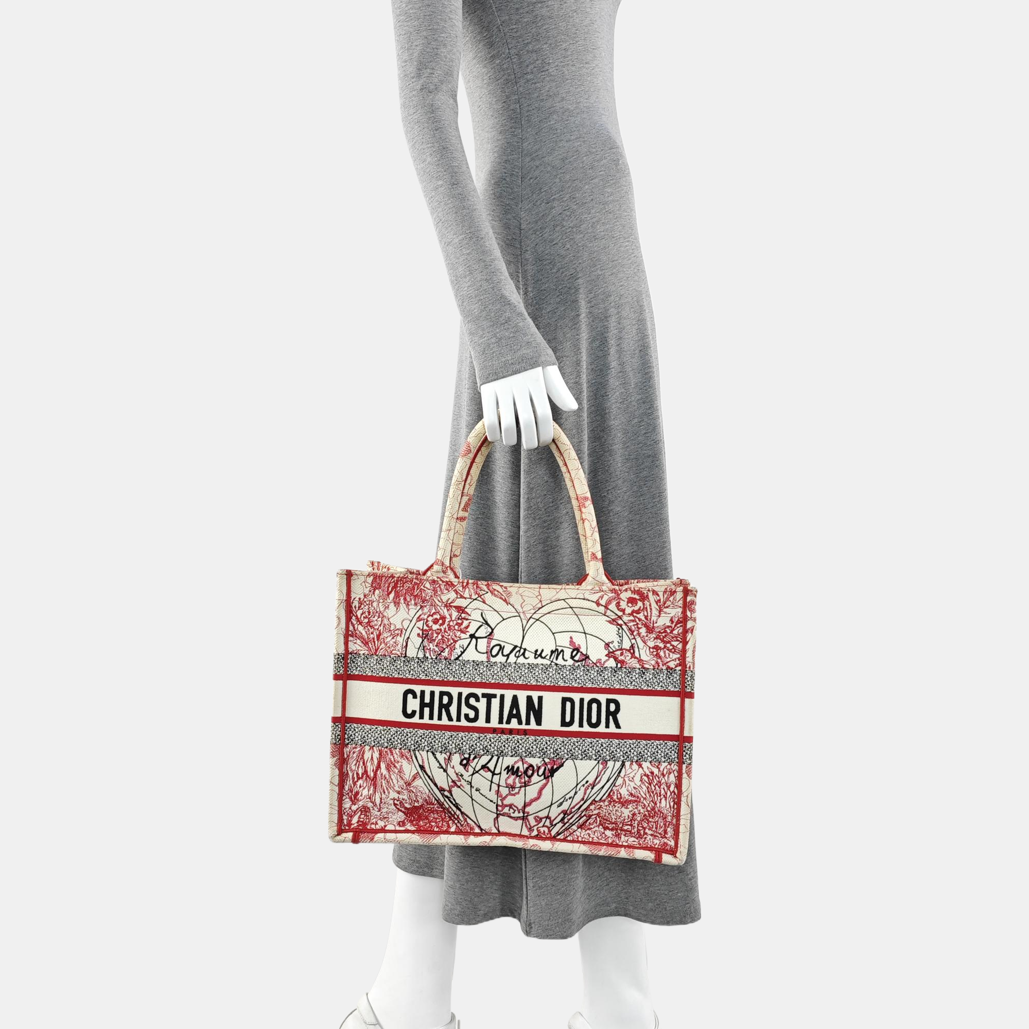 Book Tote Medium Fabric Red