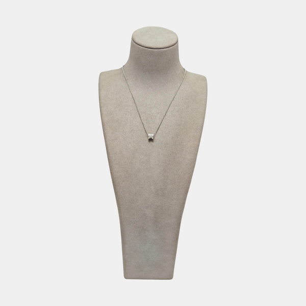 B.ZERO1 18k White Gold Silver Necklace