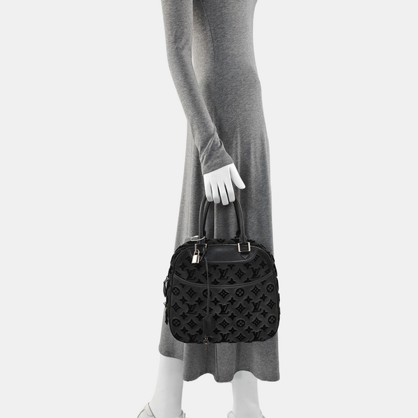 DEAUVILLE Monogram Suede Gray