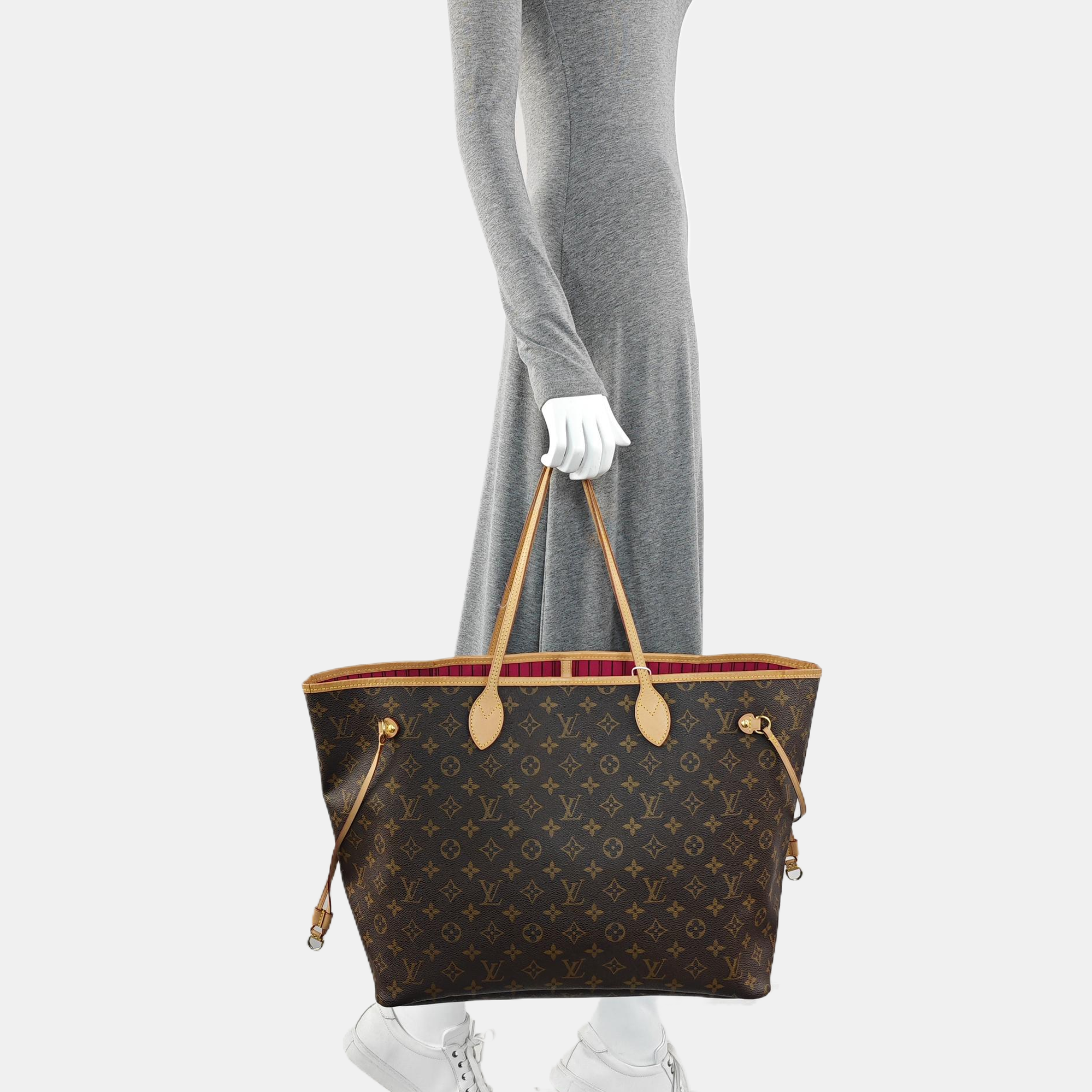 NEVERFULL GM Monogram Coated Canvas Brown