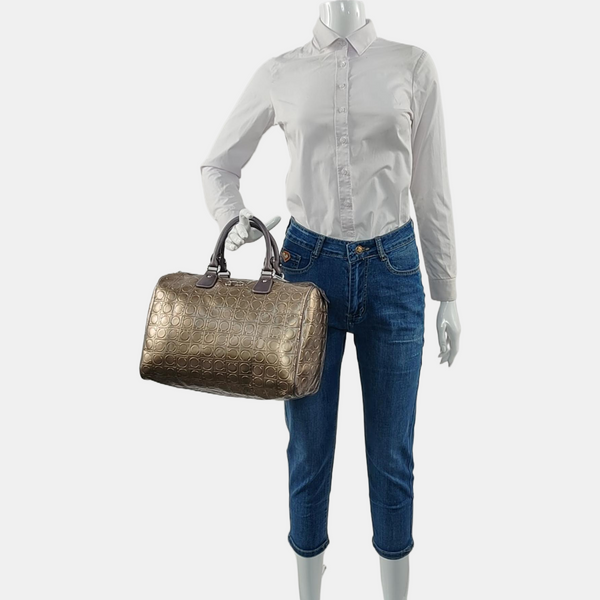 Gancini Calfskin Beige