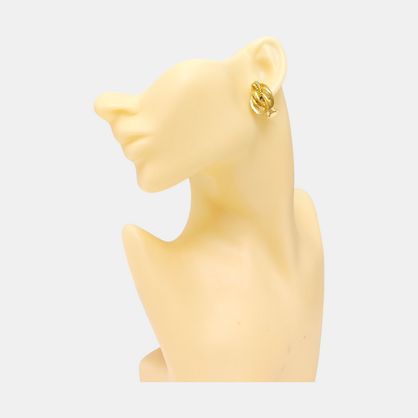 Metal Gold Clip On Earrings