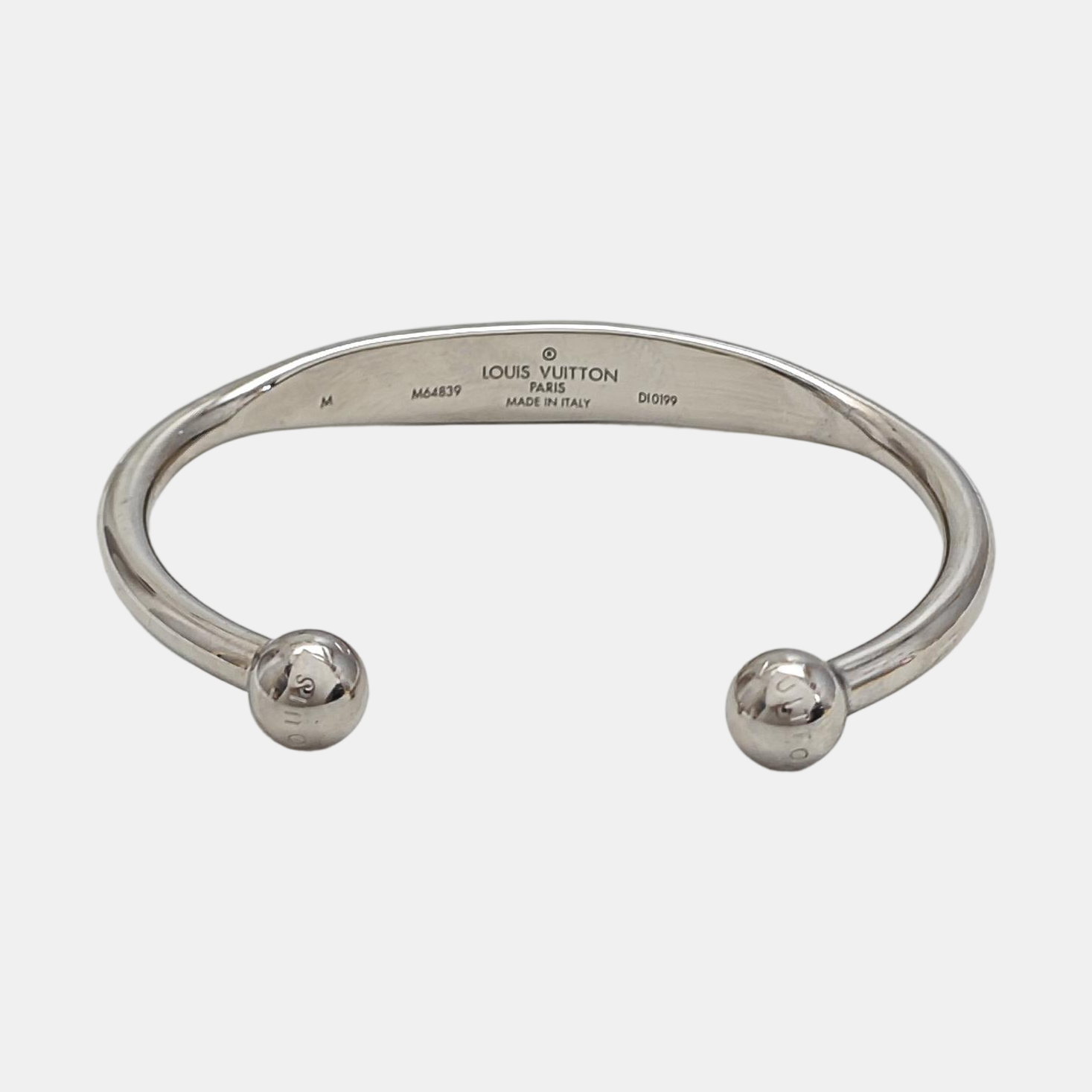 MONOGRAM Metal Silver Bangle