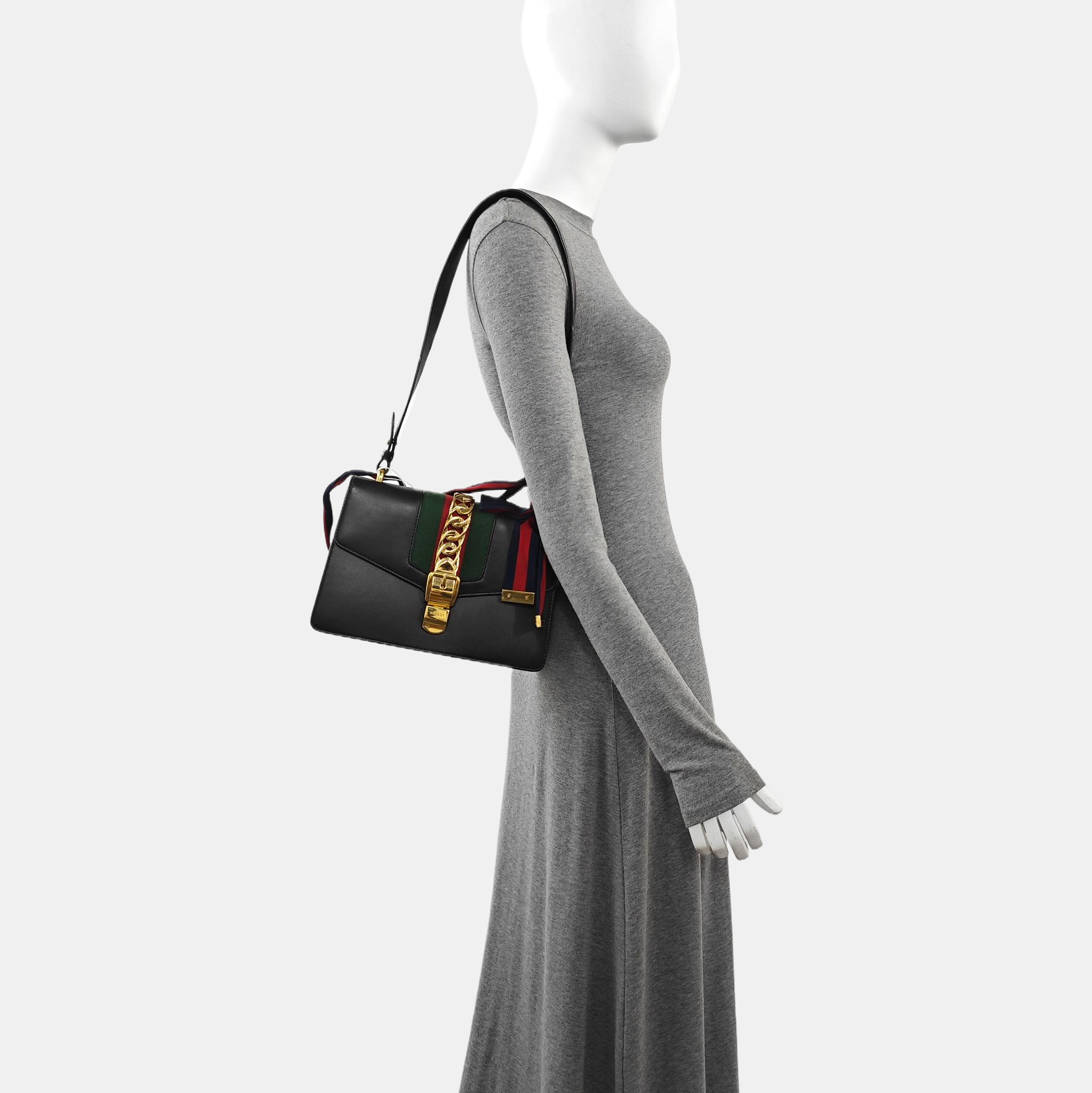 Sylvie Small Calfskin Black