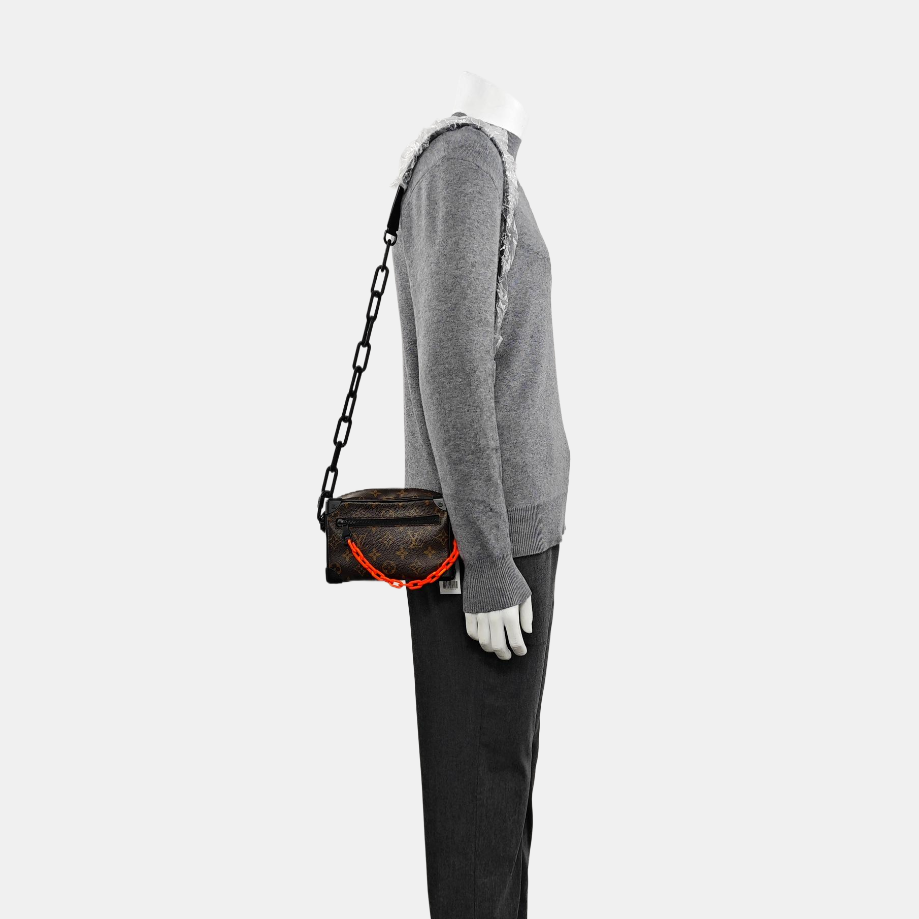 SOFT TRUNK Mini Monogram Coated Canvas Brown