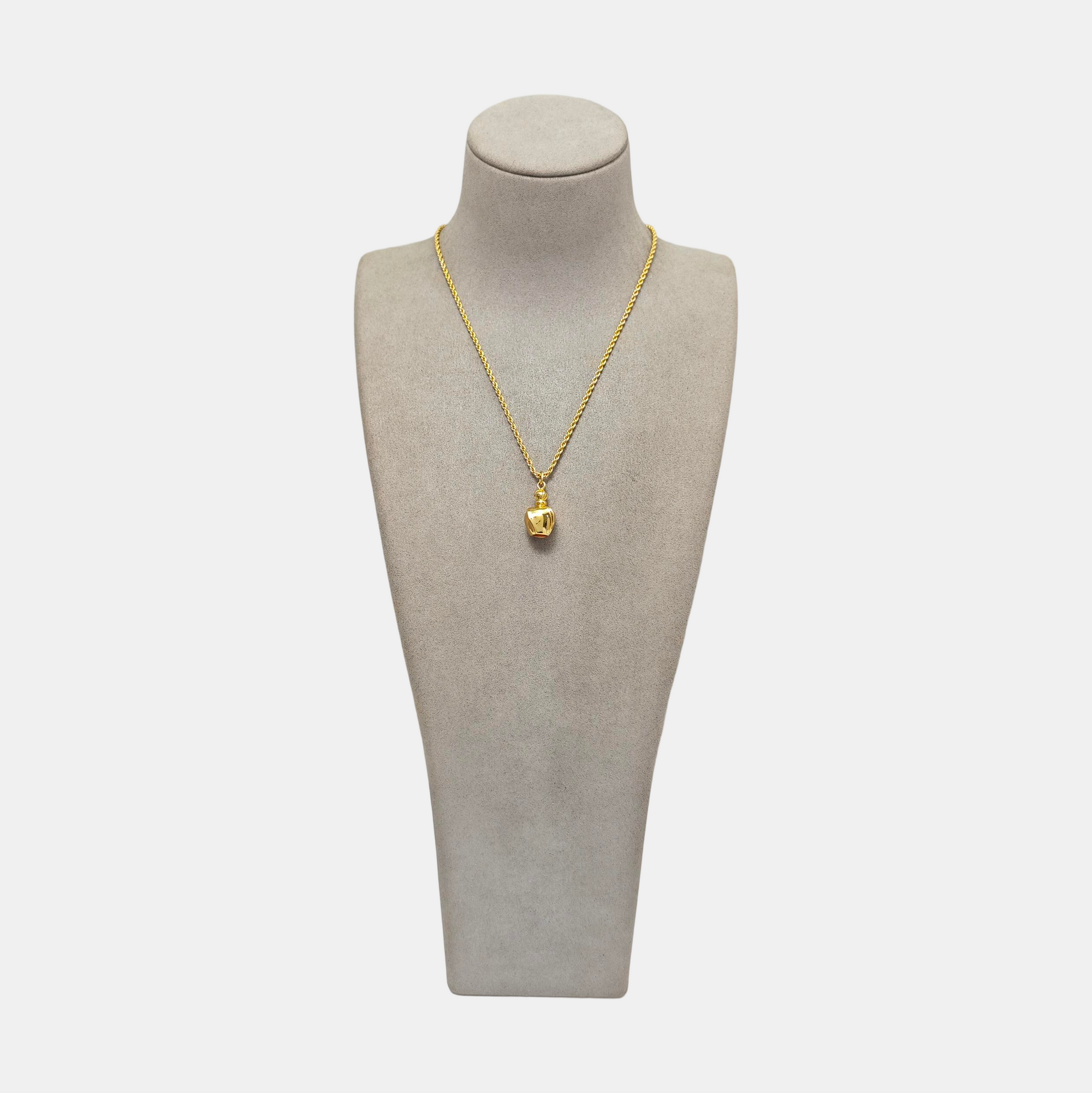 Twist Round Metal Gold Necklace