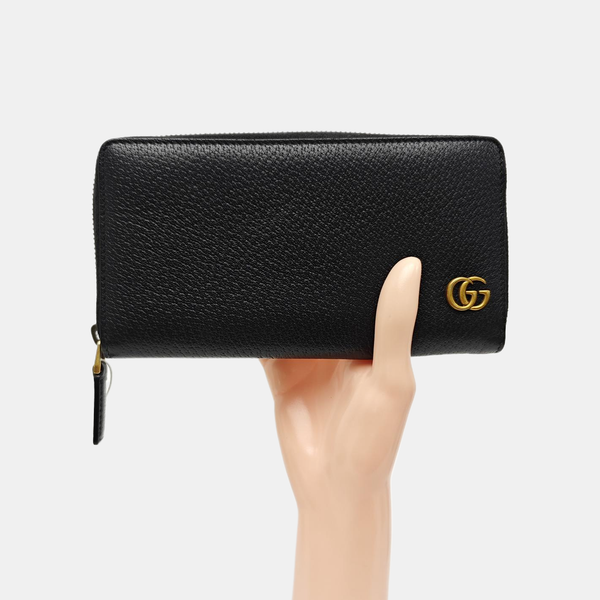 GG Marmont Super Mini Calfskin Black Wallet