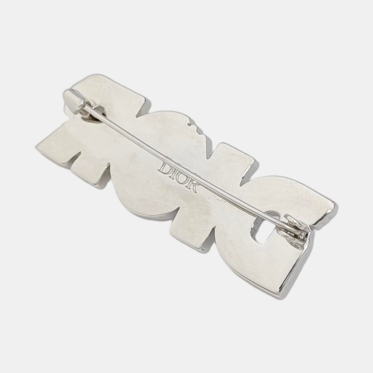 Metal White Brooch