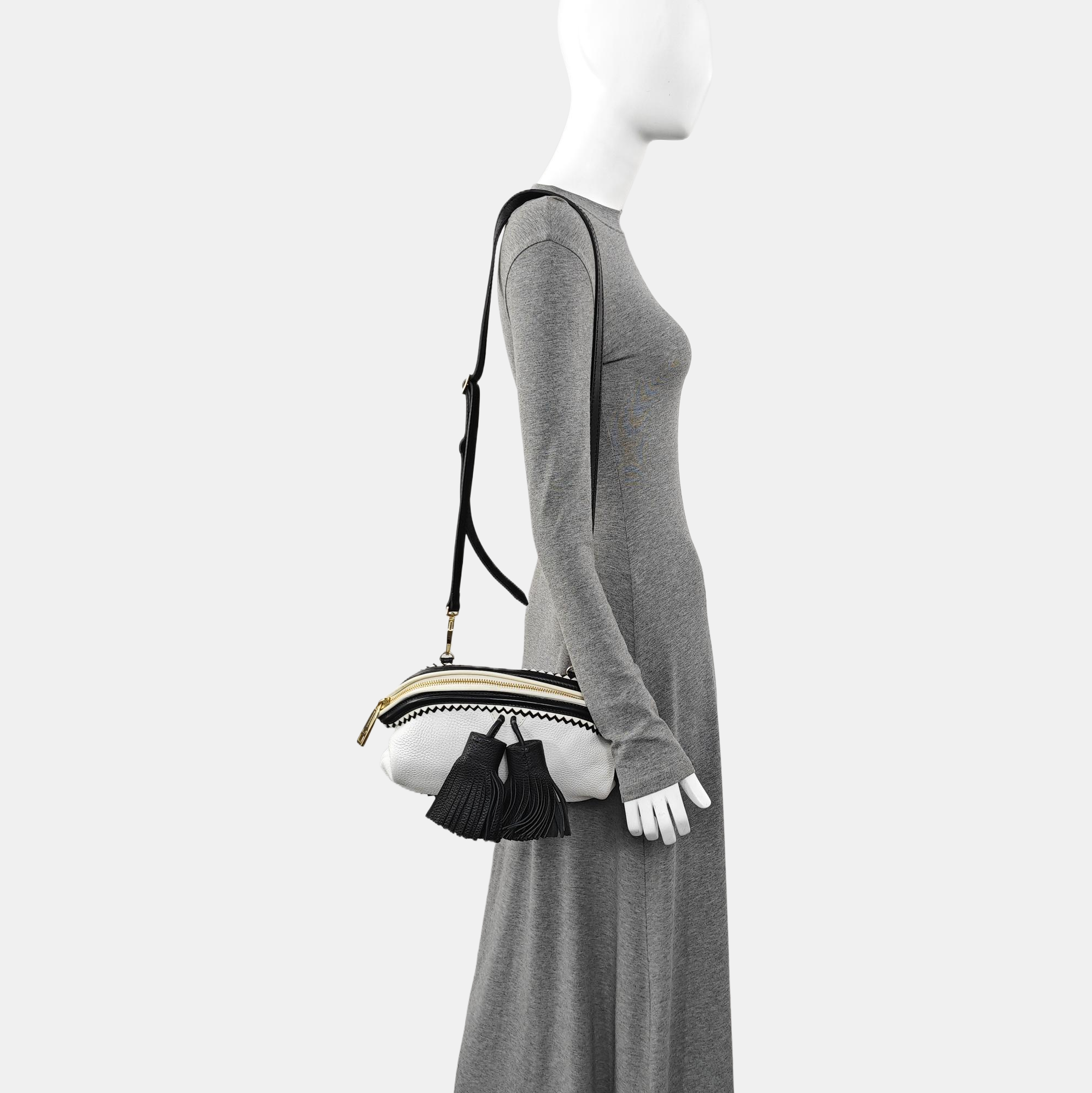 Calfskin Shoulder Bag White