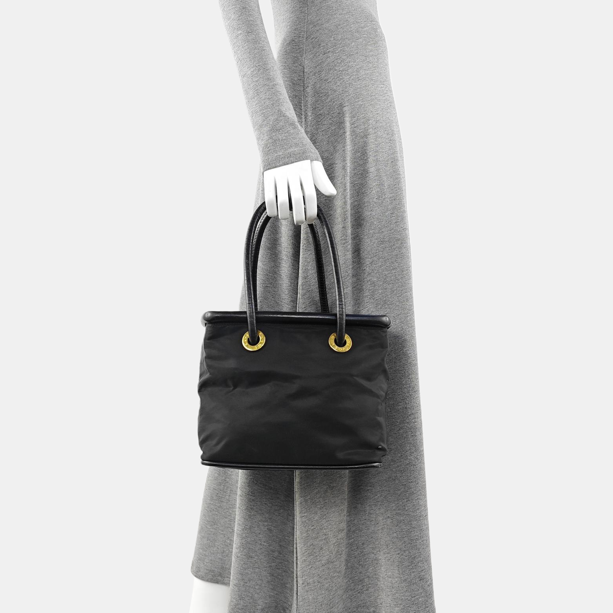 Nylon Tote Bag Black