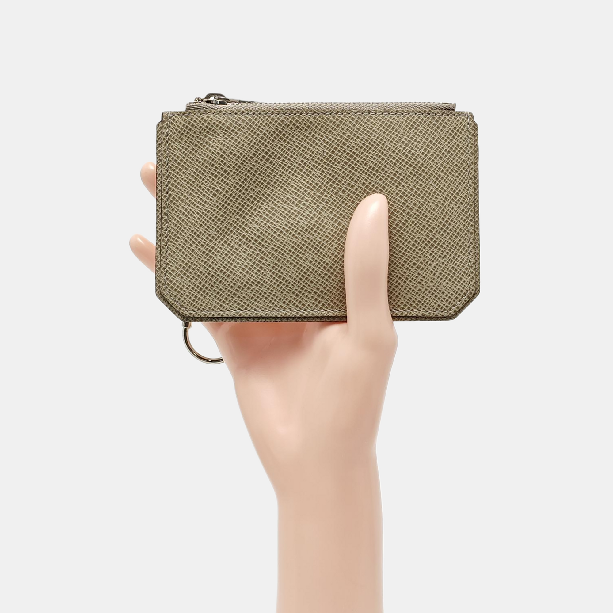 Calfskin Key Pouch Gray