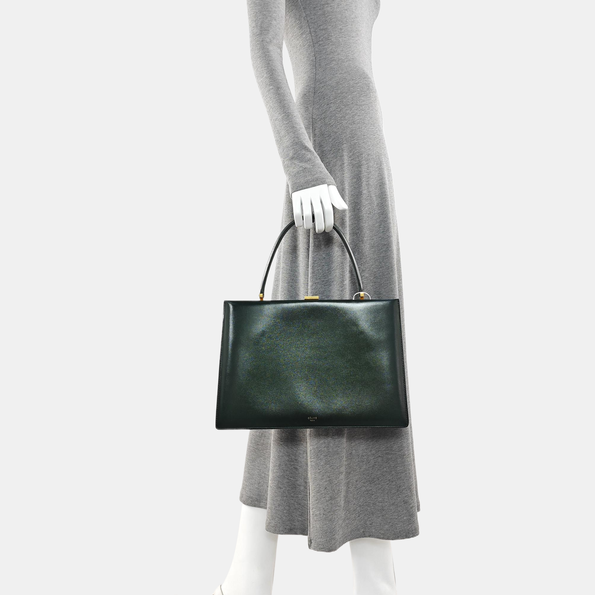 CLASP Medium Calfskin Green