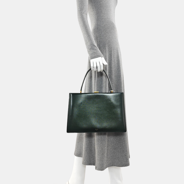 CLASP Medium Calfskin Green