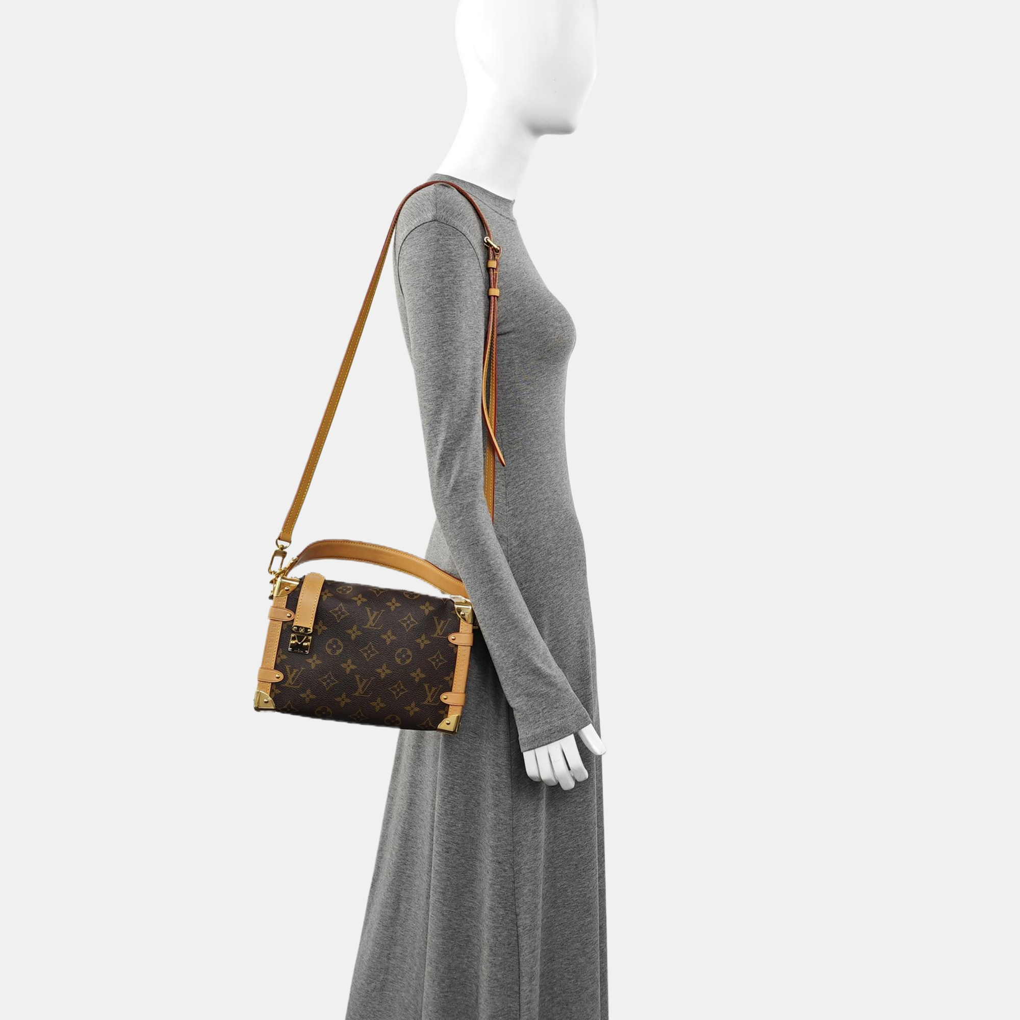 SIDE TRUNK MM Monogram Coated Canvas Brown