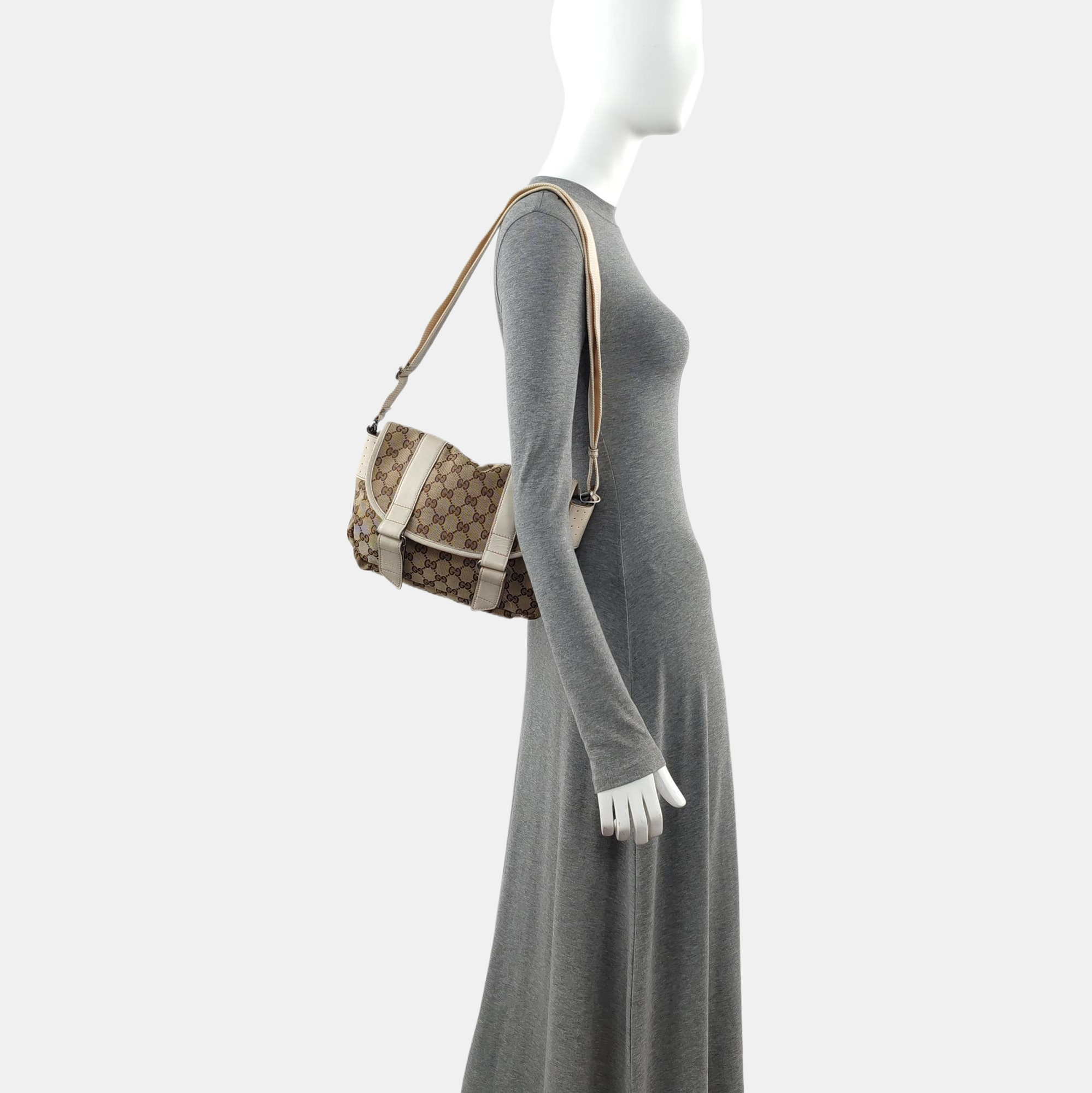 Monogram Canvas Shoulder Bag Black