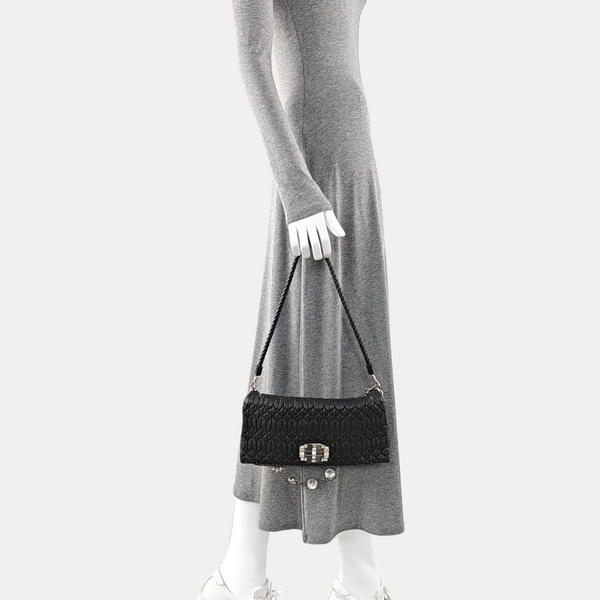 Lambskin Shoulder Bag Black