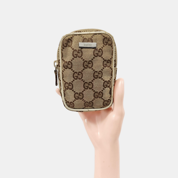 Monogram Canvas Clutch Beige