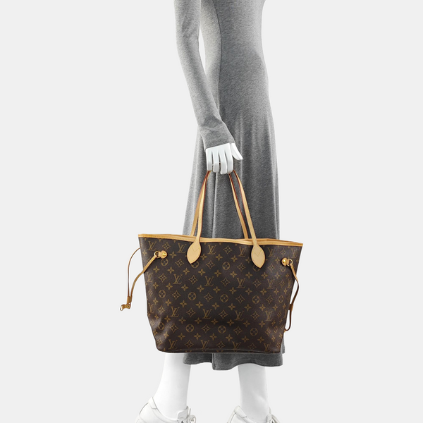 NEVERFULL MM Monogram Coated Canvas Brown