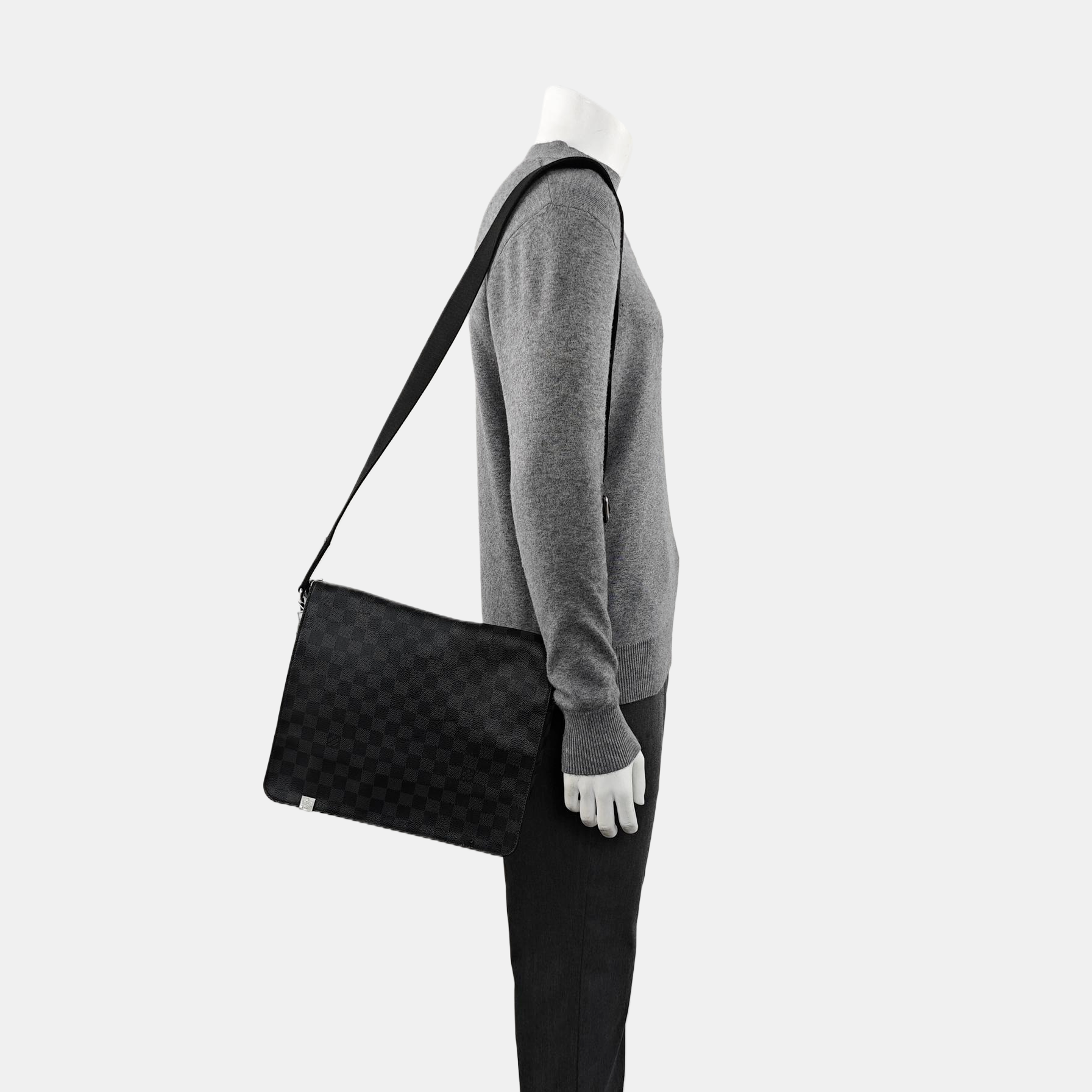 DISTRICT MM Damier Graphite Coated Canvas Gray