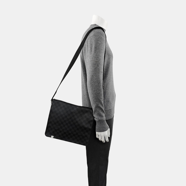 DISTRICT MM Damier Graphite Coated Canvas Gray